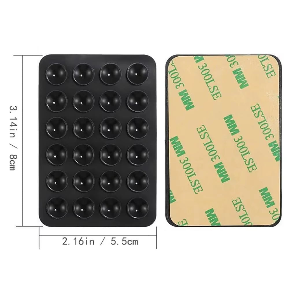Double Side Silicone Suction Pad for Mobile Phone Fixture Suction Cup Backed Adhesive Silicone Rubber Sucker Pad