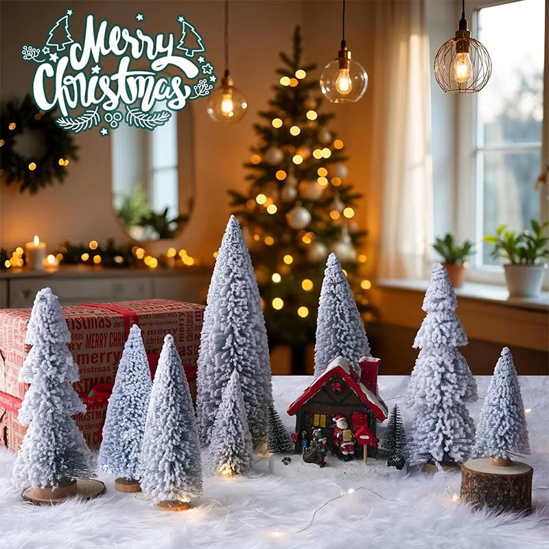 15-30Cm 1Pc Christmas Decoration Xmas Tree Small Cedar Pine for Home Room Decoration Party New Year Gifts 2025 Navidad Ornaments