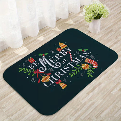 Christmas Door Carpet Merry Christmas Mat Festival Santa Claus Outdoor Decorations Home 2025 Navidad Xmas Ornament New Year 2026