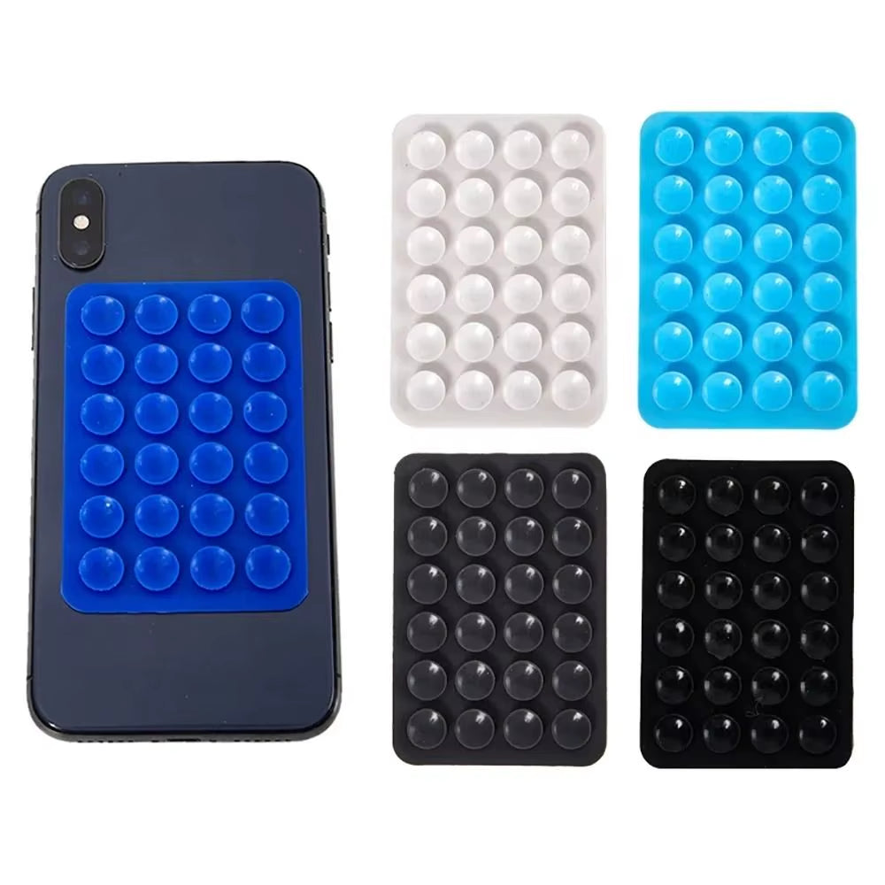 Double Side Silicone Suction Pad for Mobile Phone Fixture Suction Cup Backed Adhesive Silicone Rubber Sucker Pad