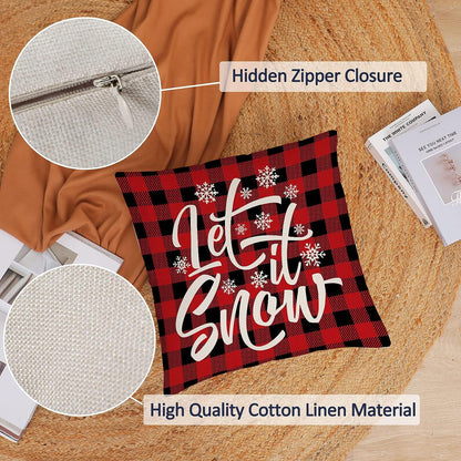 Fundas De Almohada Navideñas Navidenas De 18 X 18 Juego 4 Almohadas Decorativas